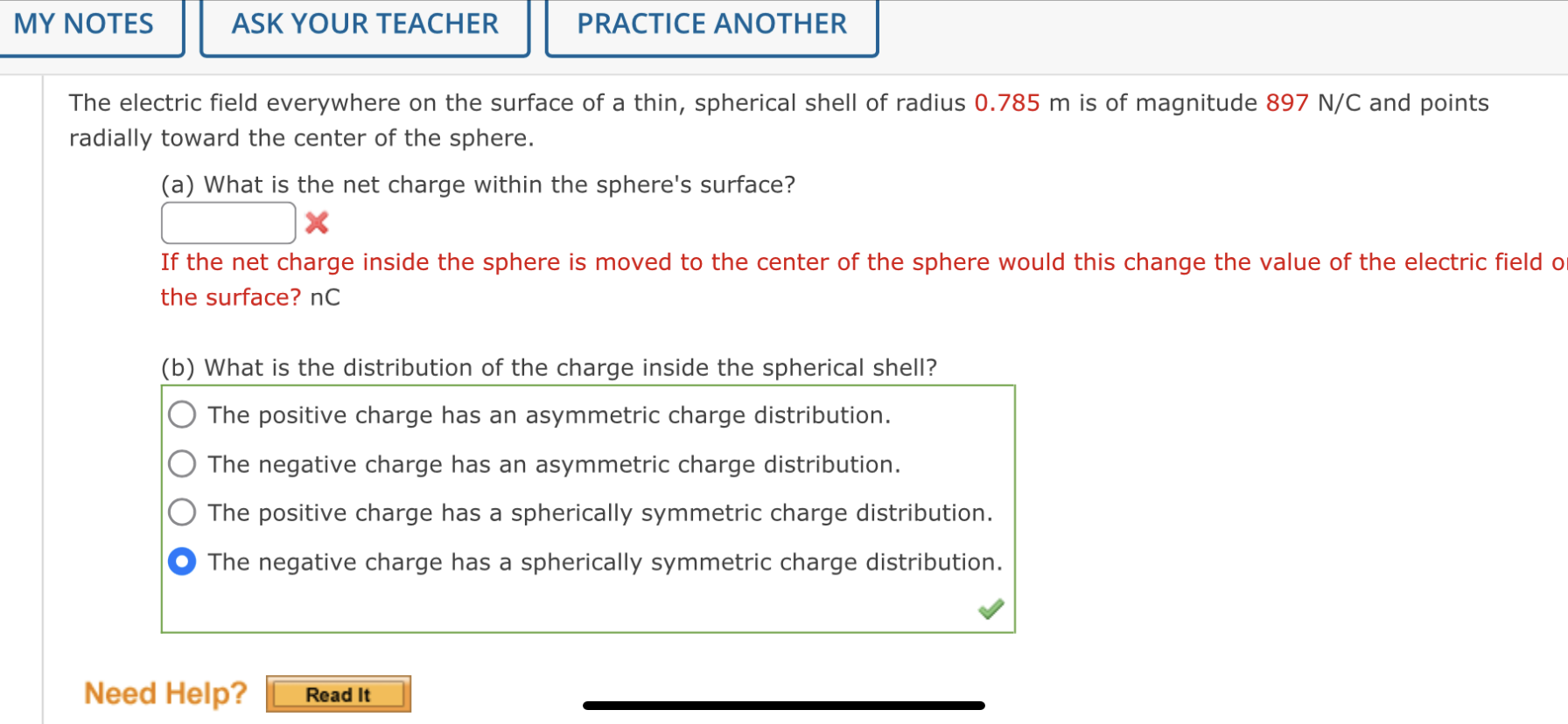 Solved The Electric Field Everywhere On The Surface Of A | Chegg.com