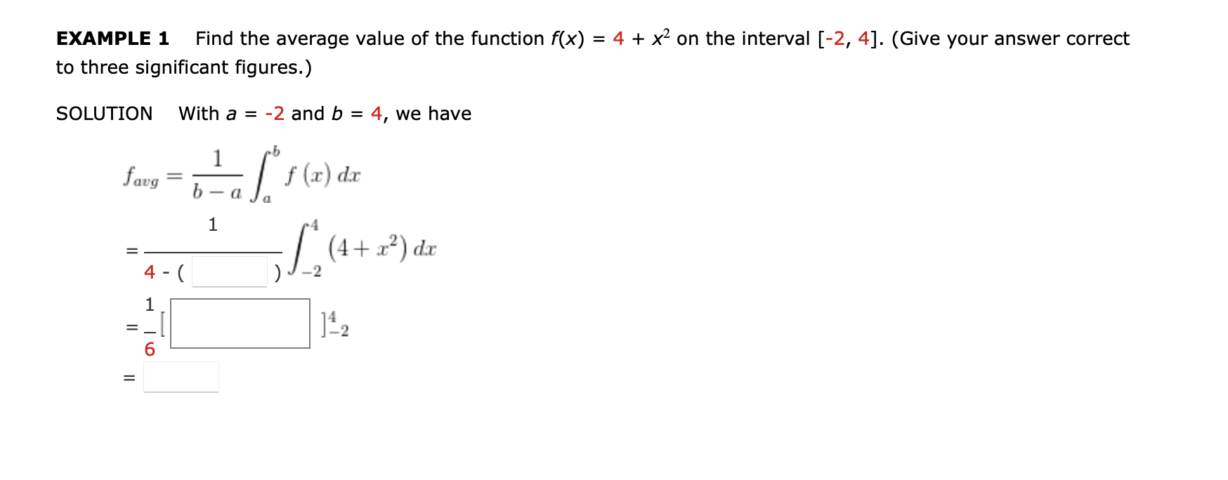 Solved EXAMPLE 1 Find The Average Value Of The Function | Chegg.com