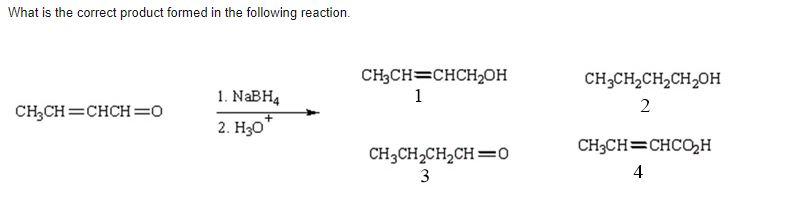 Solved What is the correct product formed in the following | Chegg.com