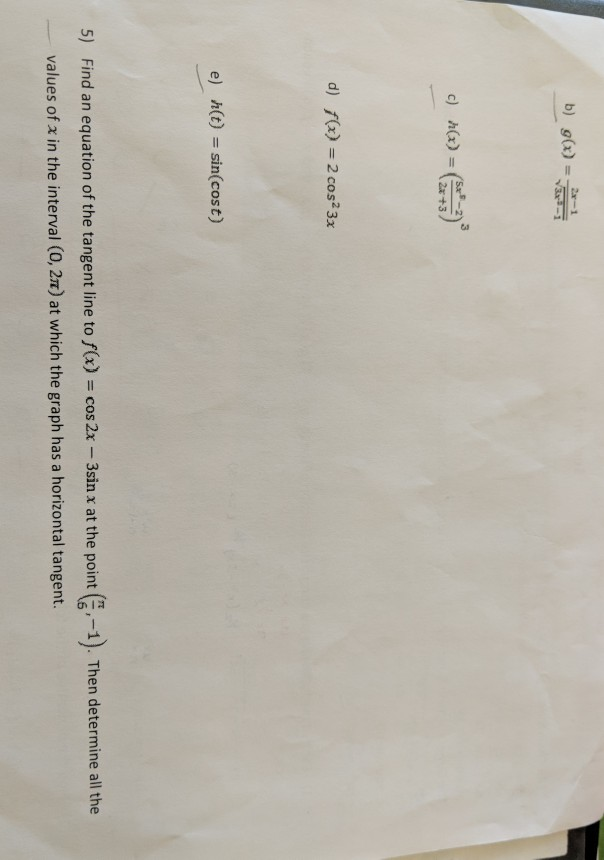 Solved Find and simplify the derivatives of the following | Chegg.com