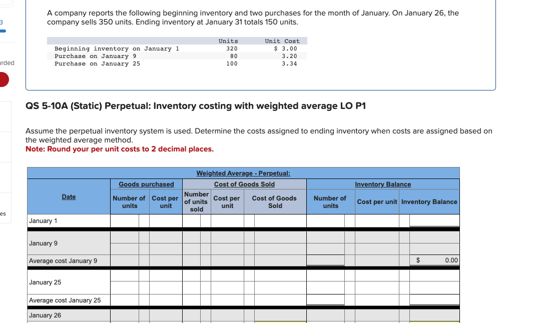 A company reports the following beginning inventory | Chegg.com