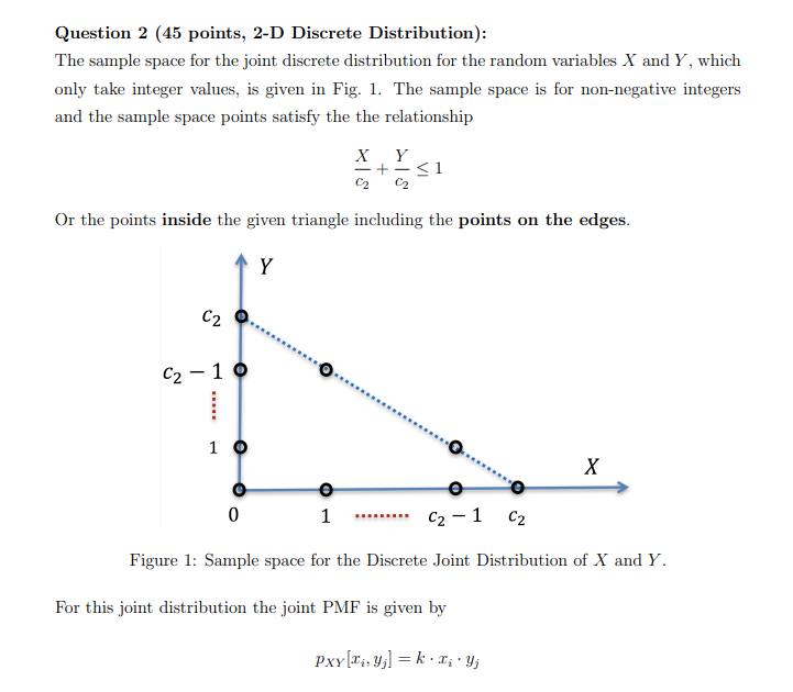 Solved Question 2 (45 points, 2-D Discrete Distribution): | Chegg.com