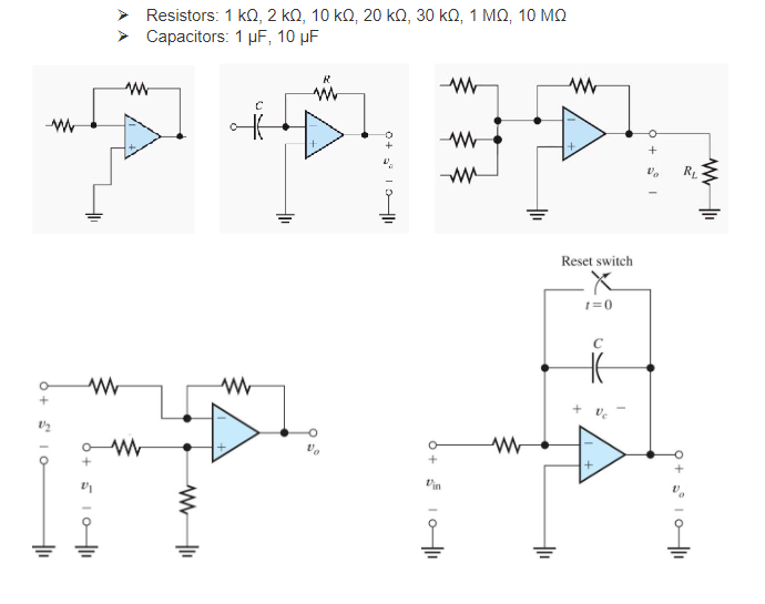 Solved Usechoose the proper resistorscapacitors and Circuit Diagram