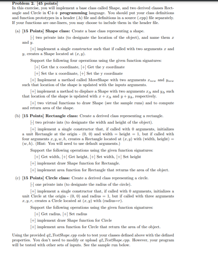 Solved Problem 2. (45 points In this exercise, you will | Chegg.com