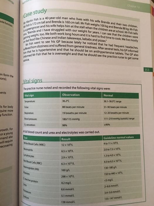 Solved study Case -year-old man who lives with his wife | Chegg.com