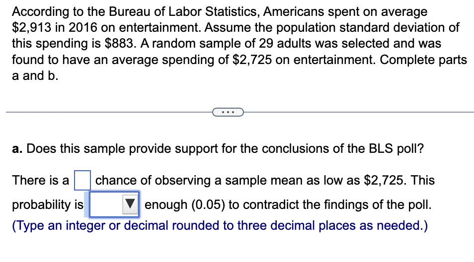 Solved According to the Bureau of Labor Statistics, | Chegg.com