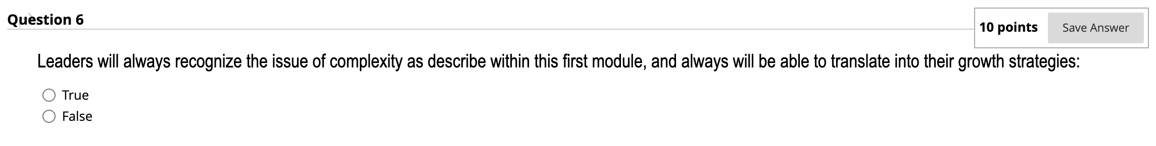 Solved Question 6 10 points Save Answer Leaders will always | Chegg.com