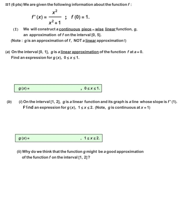 Solved #1 (6 pts) we are given the following information | Chegg.com