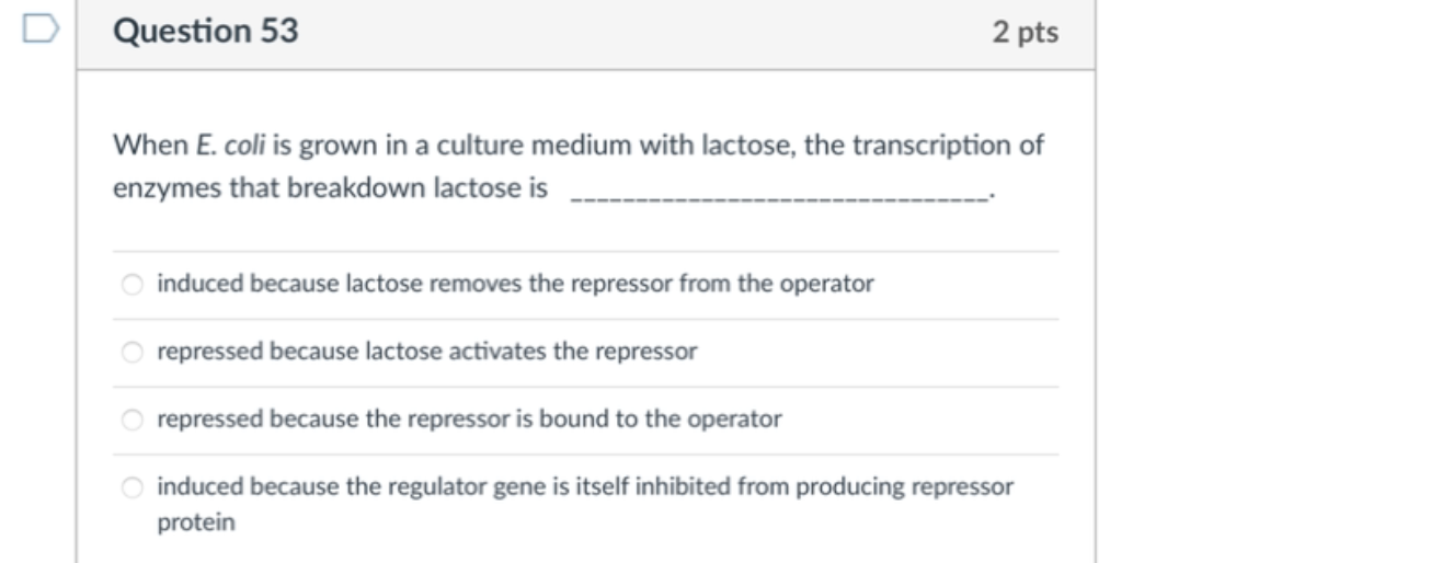 Solved When E. coli is grown in a culture medium with | Chegg.com