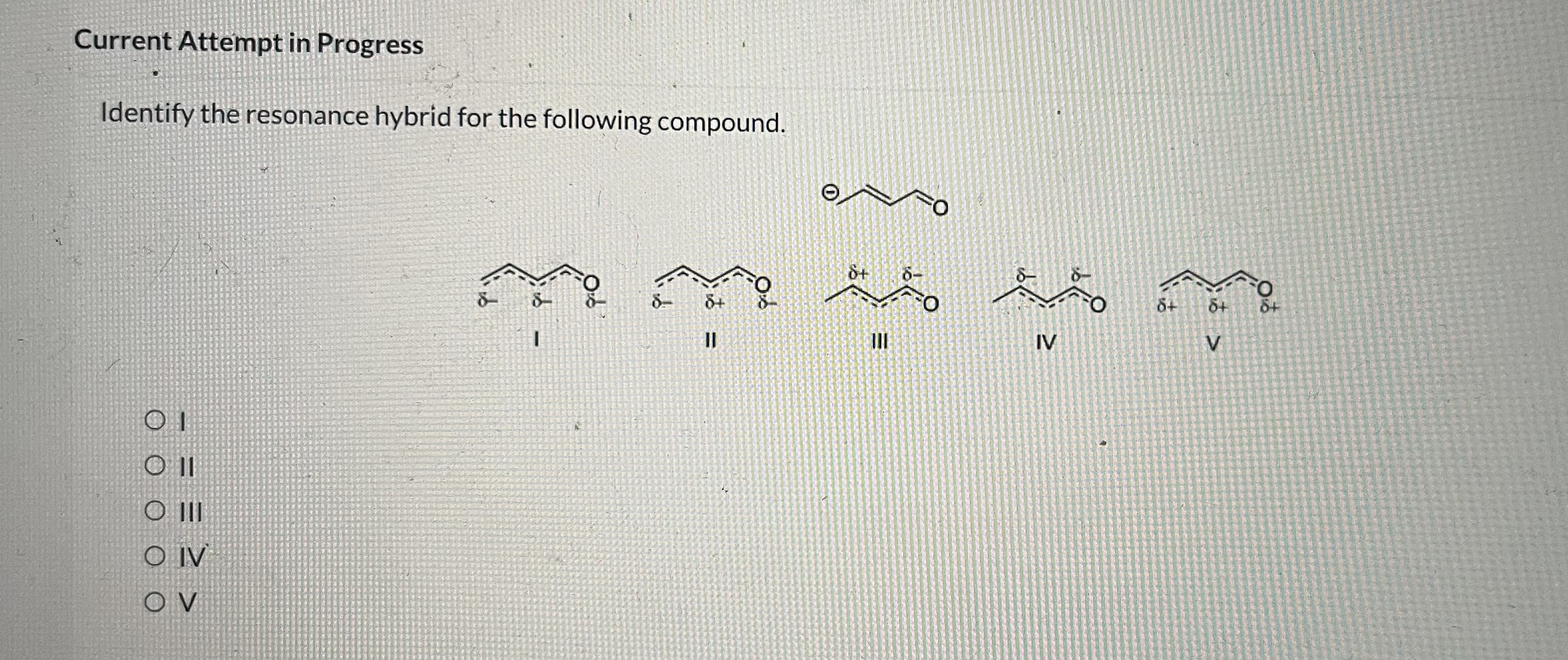 Solved Current Attempt In Progress Identify The Resonance