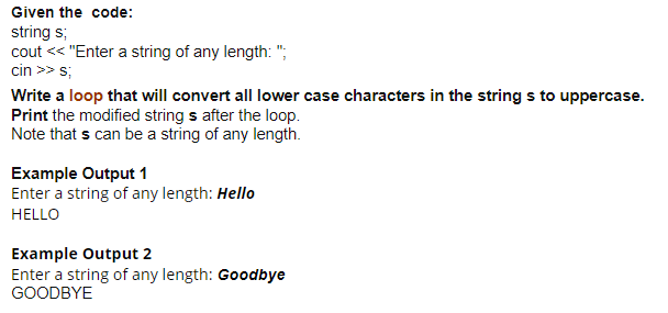 Solved Given the code: string s; cout