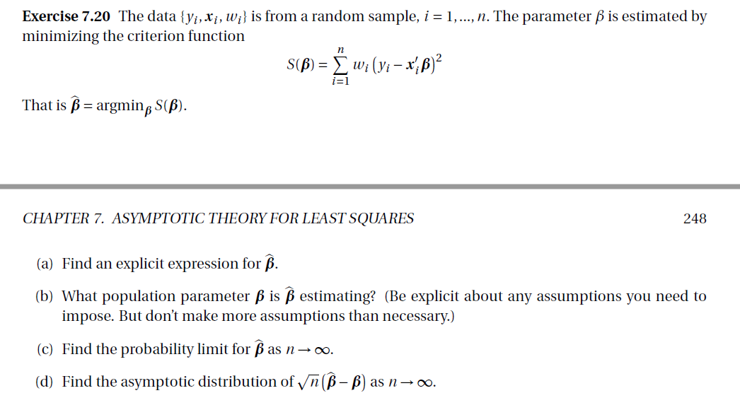 Exercise 7 The Data Yi Xị W Is From A Rand Chegg Com