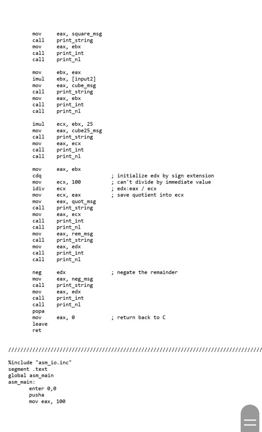 Debugging Assembly Programs by Code Inspection Task | Chegg.com