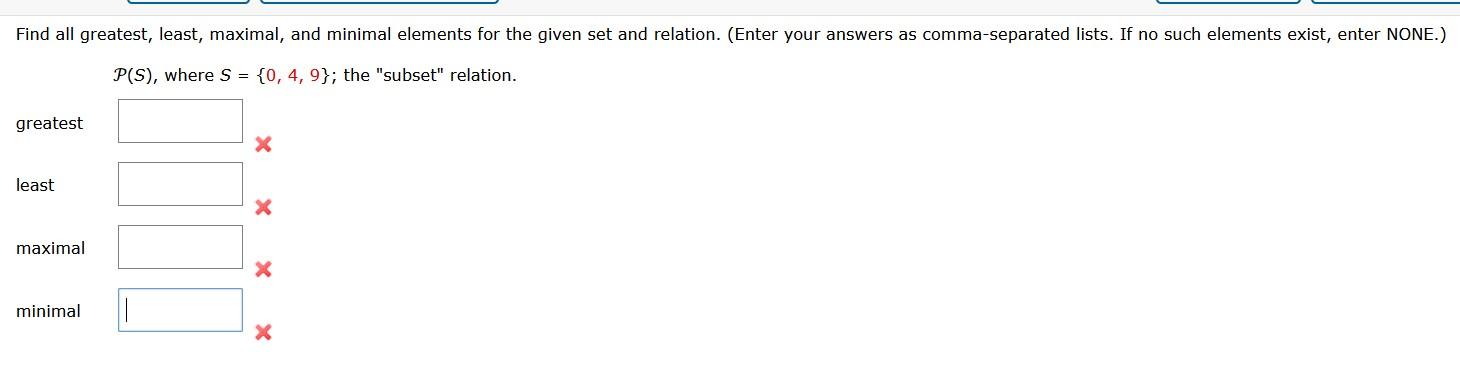 Solved Find All Greatest, Least, Maximal, And Minimal | Chegg.com