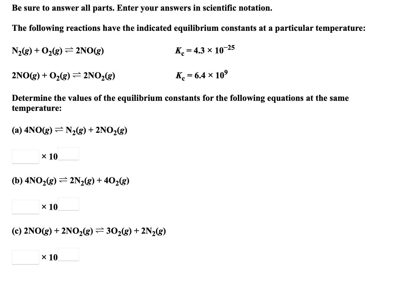 Solved Be sure to answer all parts. Enter your answers in | Chegg.com