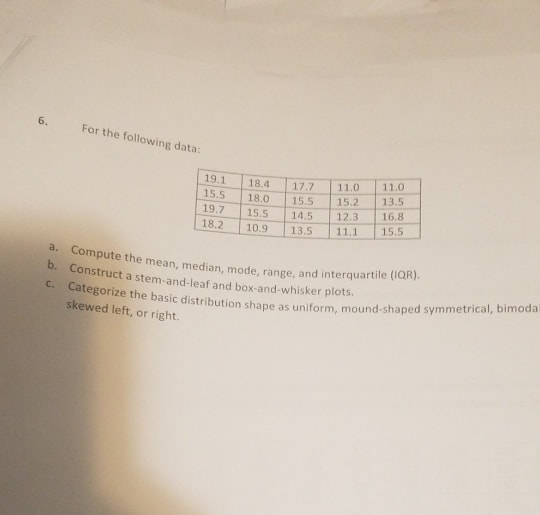 Solved Statistics help please. I need help with a step by | Chegg.com