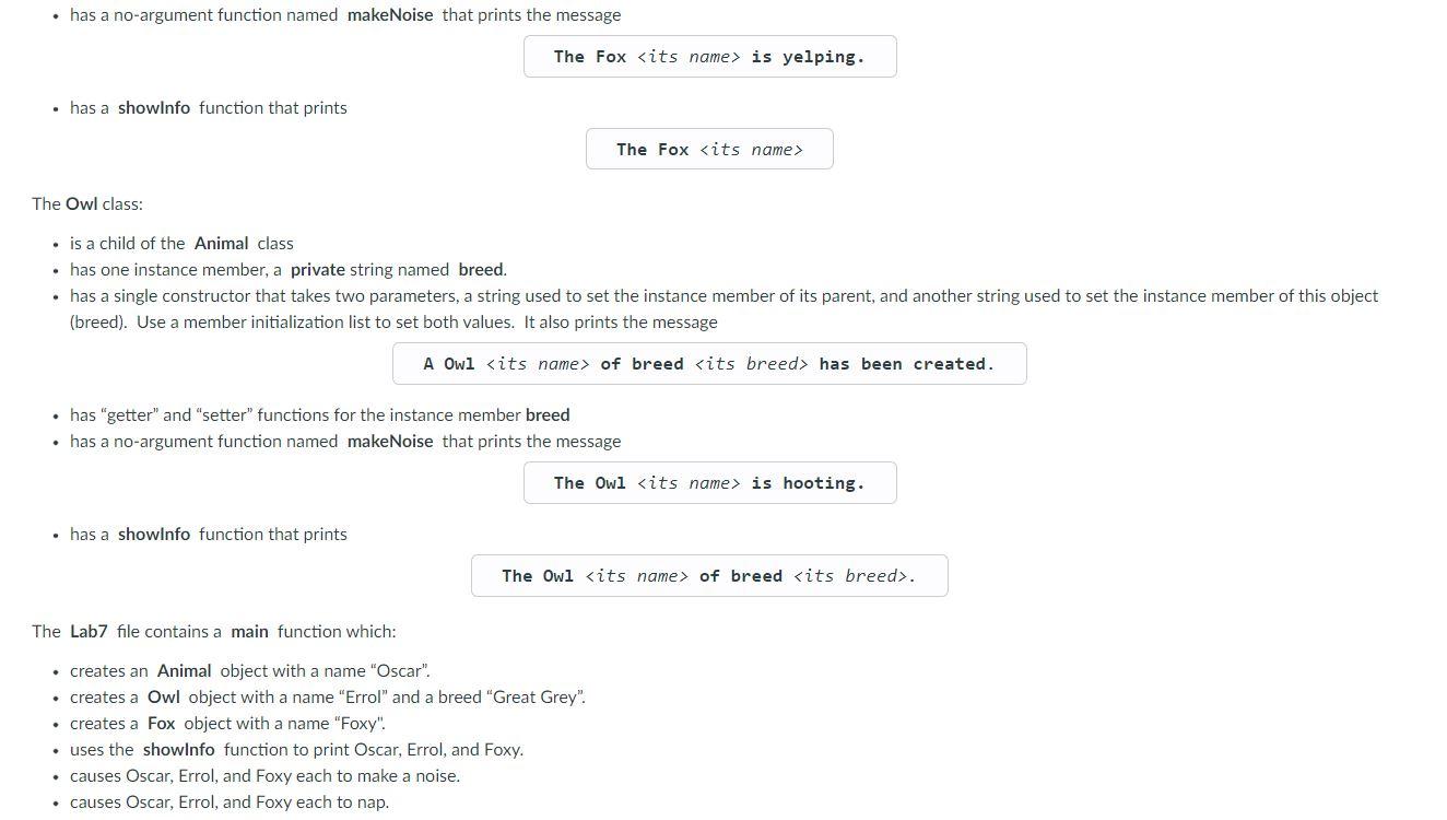 Solved (Advanced C++) I need help to create three classes | Chegg.com