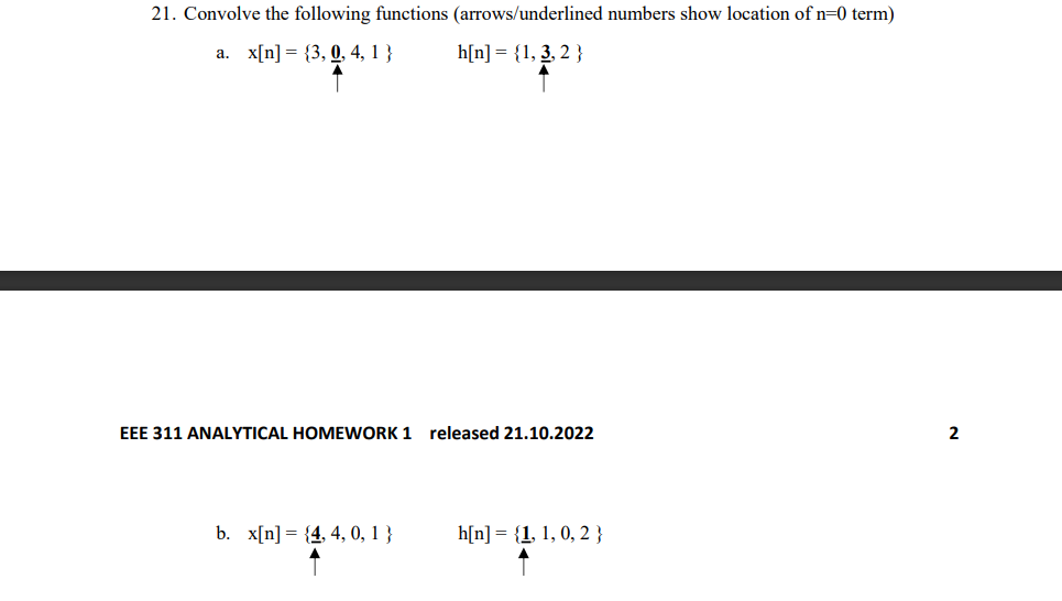 Solved 21. Convolve the following functions | Chegg.com