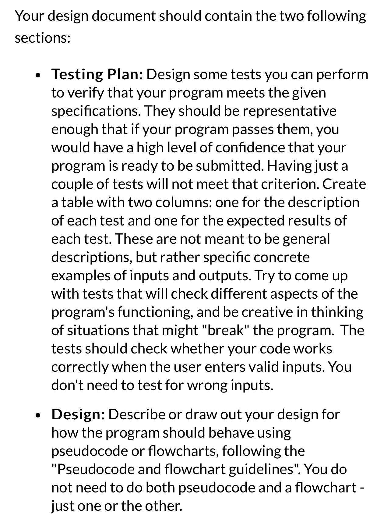 Solved Create a test plan for project 3a (in Python) I | Chegg.com