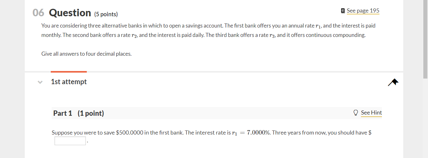 Solved e See page 195 06 Question (5 points) You are | Chegg.com