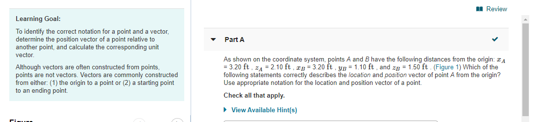 Solved Review Part A Learning Goal: To identify the correct | Chegg.com