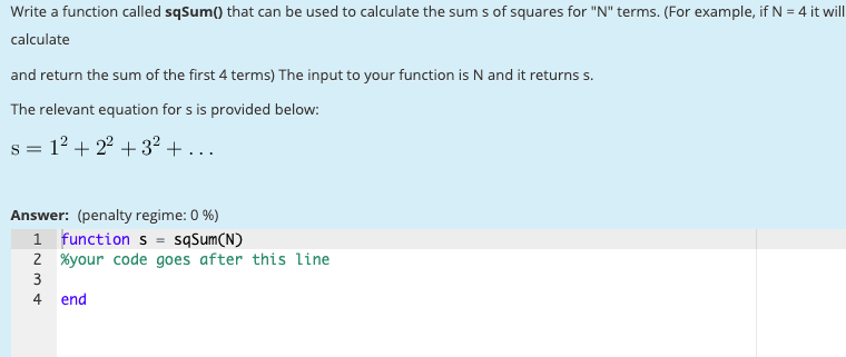 Solved Write a function called sqSum() that can be used to | Chegg.com