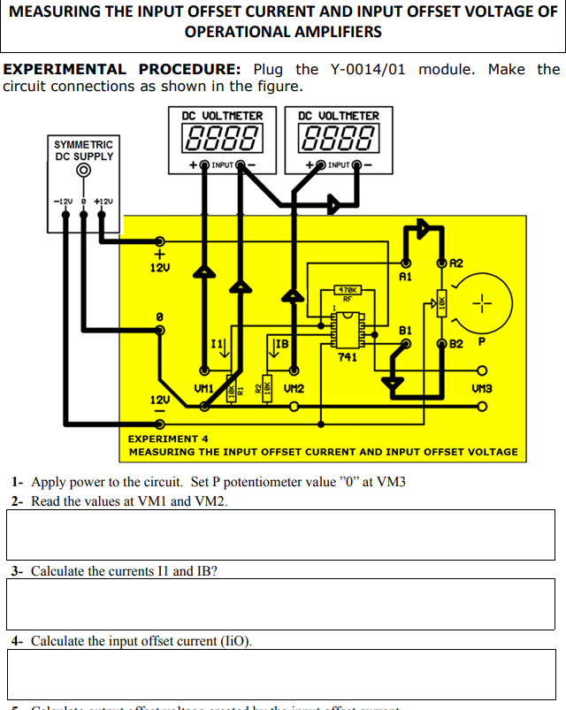 MEASURING THE INPUT BIAS CURRENT OF OPERATIONAL | Chegg.com
