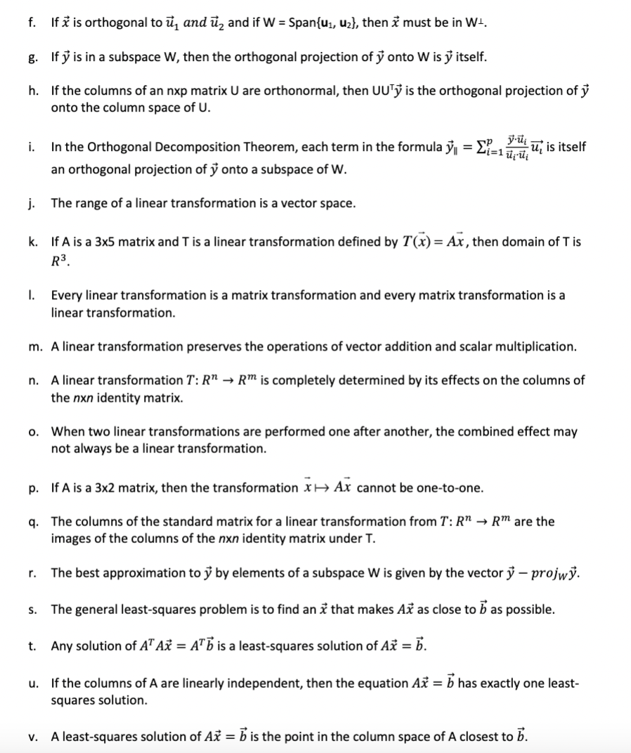 Solved For each statement, indicate whether it's true or | Chegg.com