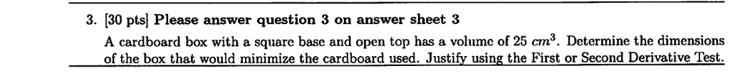 Solved 3. [ 30pts] Please answer question 3 on answer sheet | Chegg.com