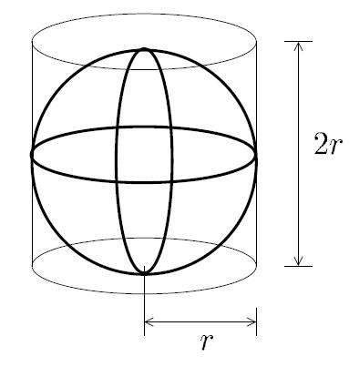 the volume of a sphere with diameter 2r is