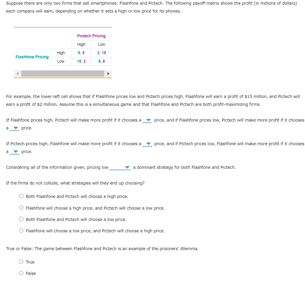 Solved Suppose There Are Only Two Firms That Sell | Chegg.com