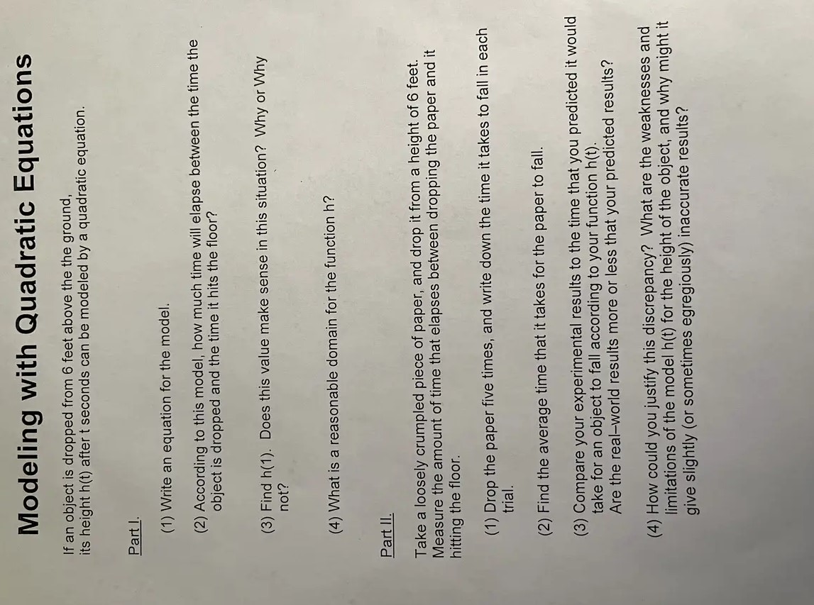 Solved modeling with quadratic functions project pdf if an chegg