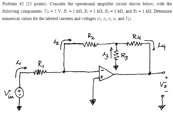 Solved Problem #2 (25 points): Consider the operational | Chegg.com