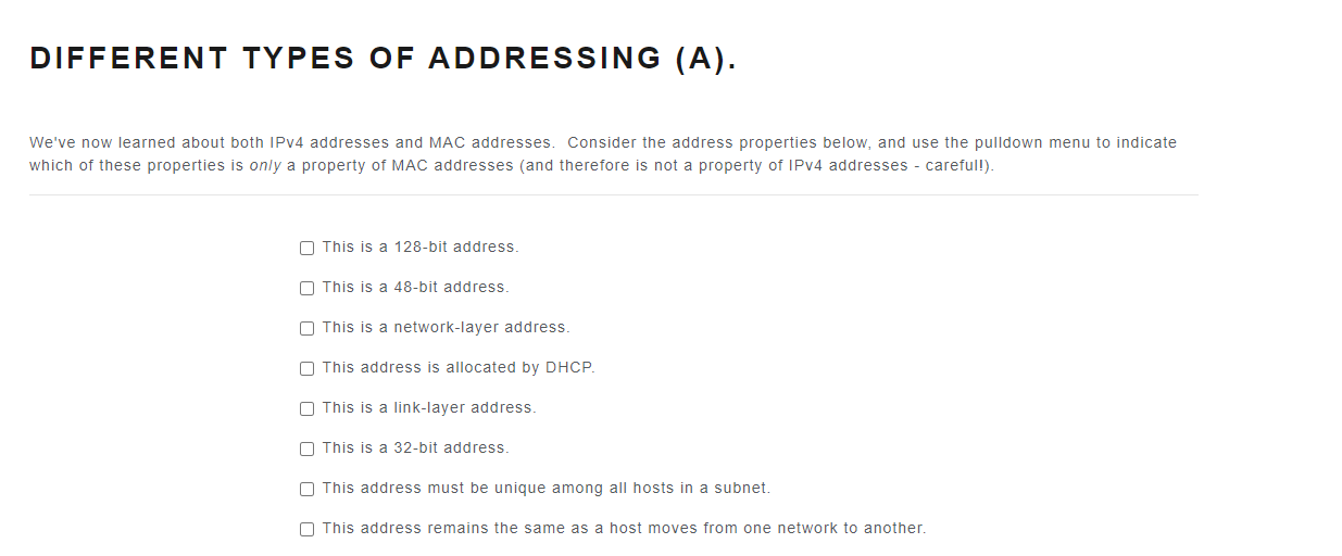 Solved DIFFERENT TYPES OF ADDRESSING (A). We've now learned | Chegg.com