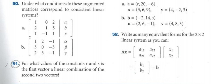 Solved 18. Without performing any row operations solve this