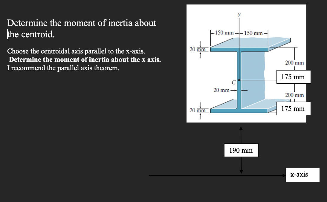 Solved Determine the moment of inertia about the centroid. | Chegg.com