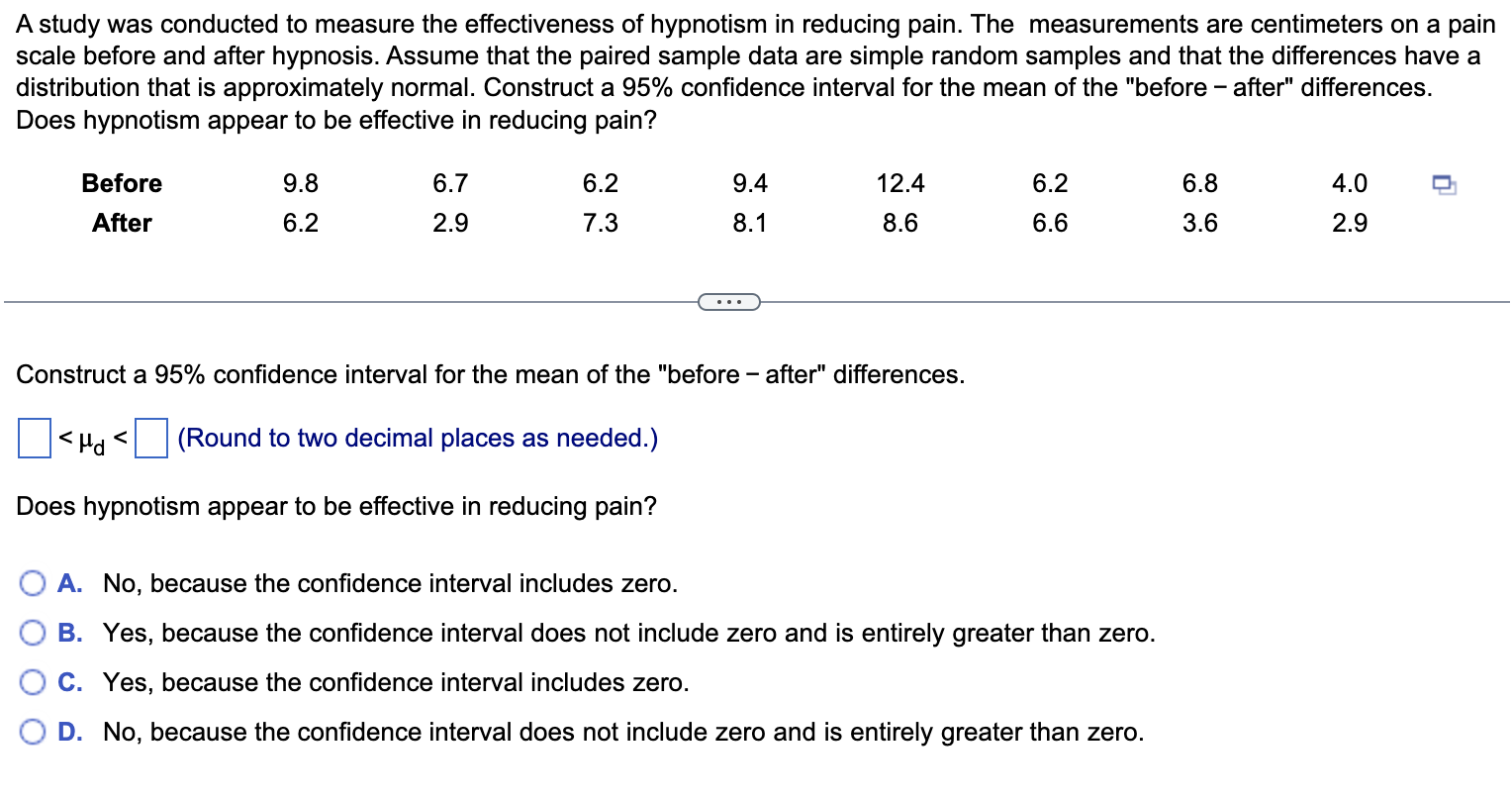 Solved A study was conducted to measure the effectiveness of | Chegg.com
