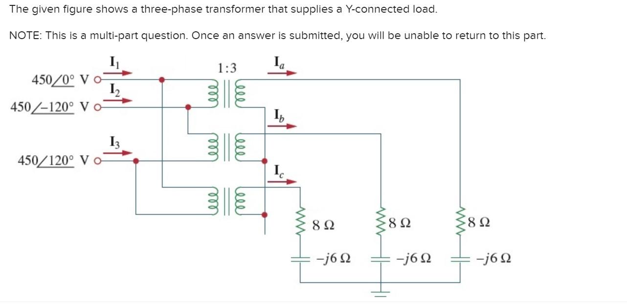 Solved The given figure shows a three-phase transformer that | Chegg.com
