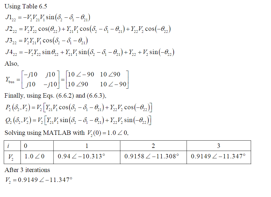 Solved 6.38 2 j0.1 180 MW 60 Mvar Vi = 1.020° First, convert | Chegg.com