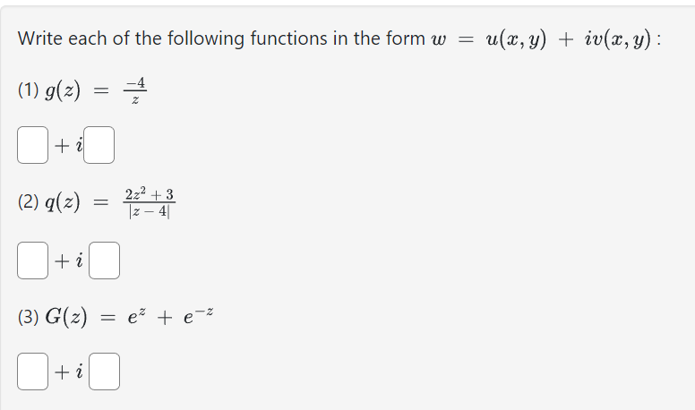 Solved Write each of the following functions in the form | Chegg.com