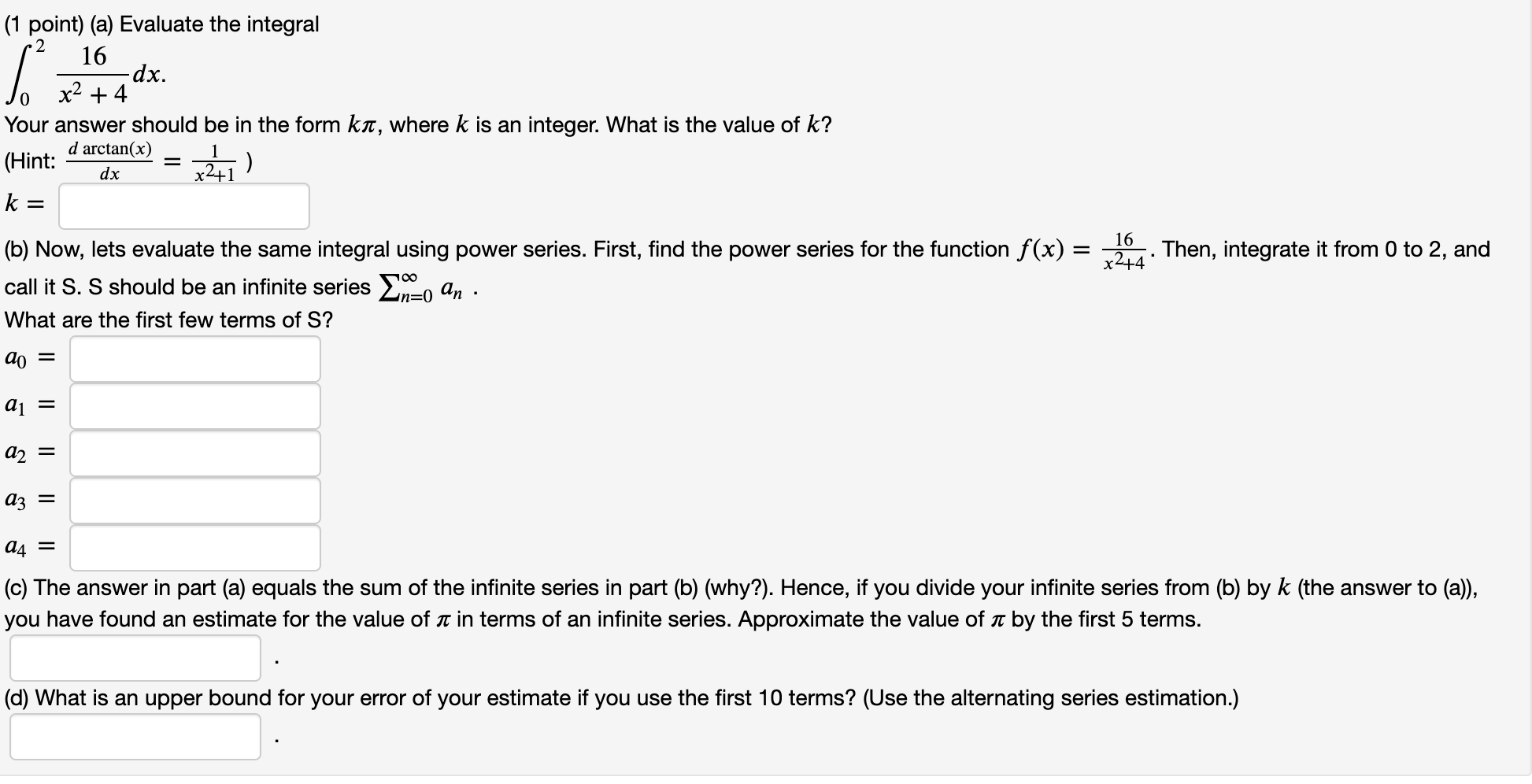 solved-2-1-point-a-evaluate-the-integral-16-dx-x2-4-chegg