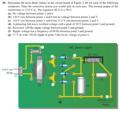 Solved 30. Determine The Most Likely Failure In The Circuit | Chegg.com