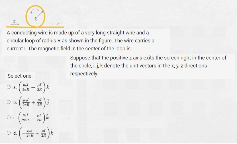 Solved I A conducting wire is made up of a very long | Chegg.com