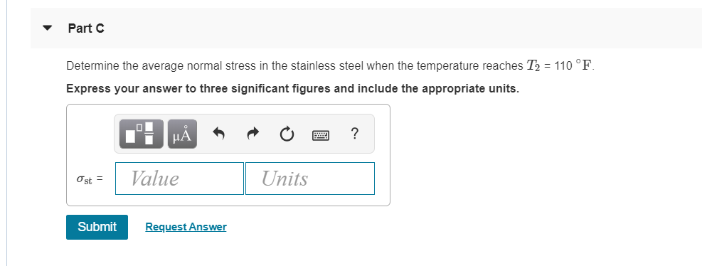 Solved Part A Determine the average normal stress in the | Chegg.com