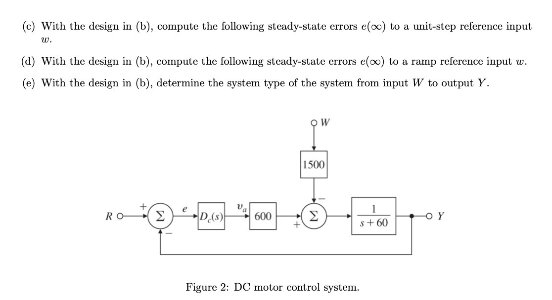 Solved Problem 2 (30pts). Consider A DC-motor Speed Control | Chegg.com