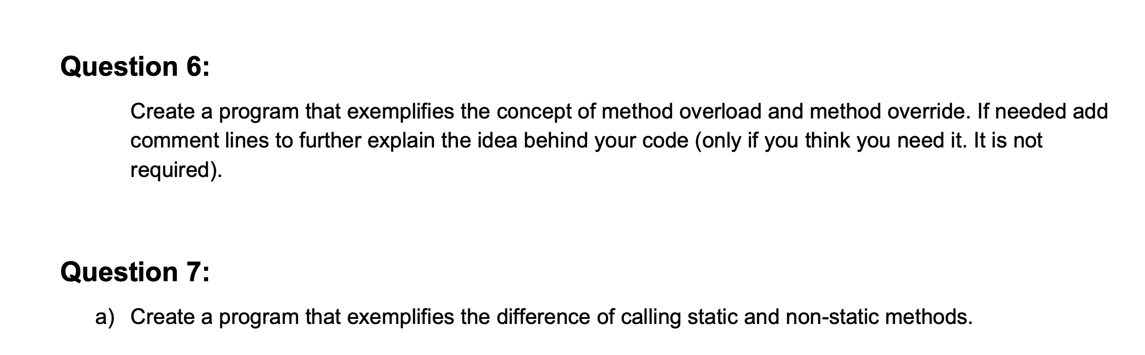 Solved Create a program that exemplifies the concept of | Chegg.com