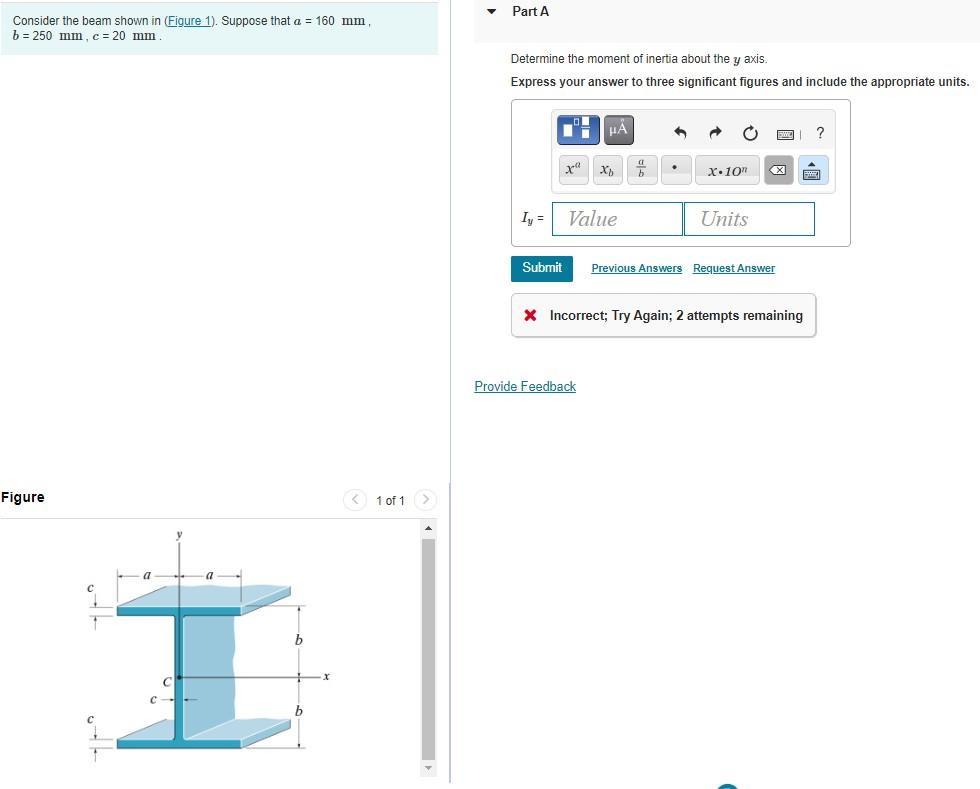 Solved Part A Consider the beam shown in (Figure 1). Suppose | Chegg.com