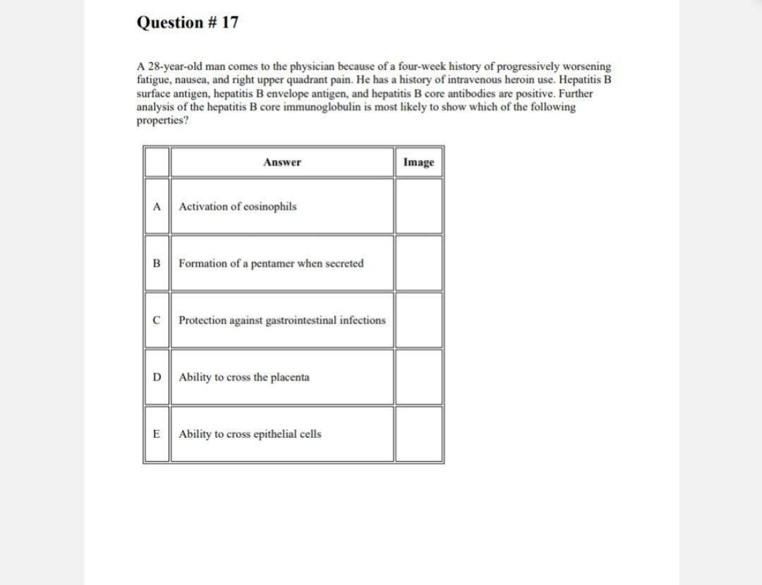 Solved Question #17 A 28-year-old man comes to the physician | Chegg.com