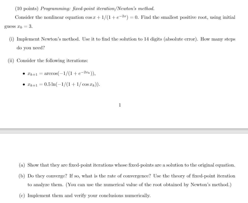 (10 points) Programming: fixed-point | Chegg.com