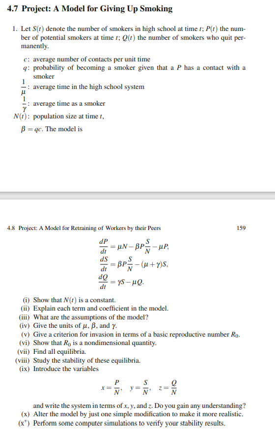 Solved How Can I Find The Equilibrium Points Of These Ecu Chegg Com